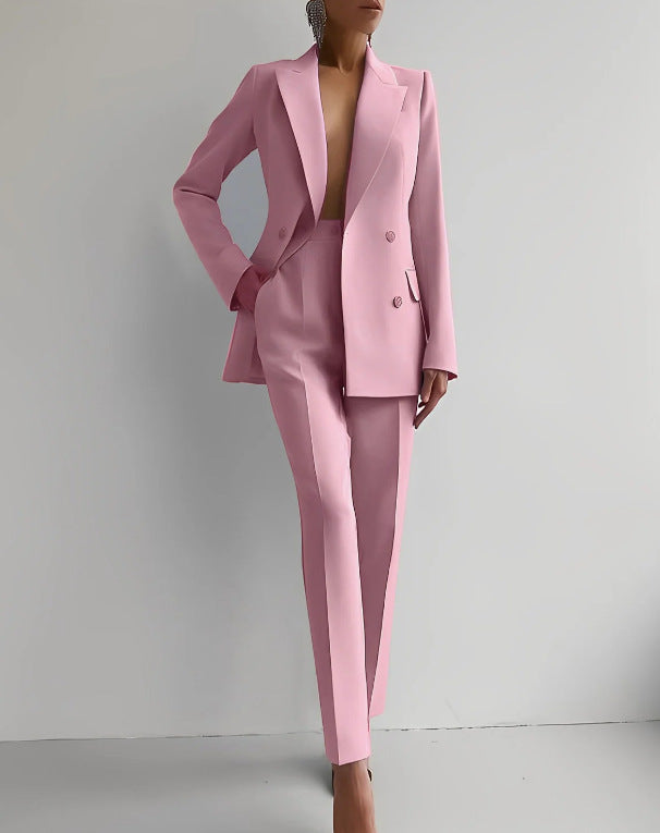 Street-Wave Tailored Suit For Women Elegant Blazer And Trousers Set For Work And Events