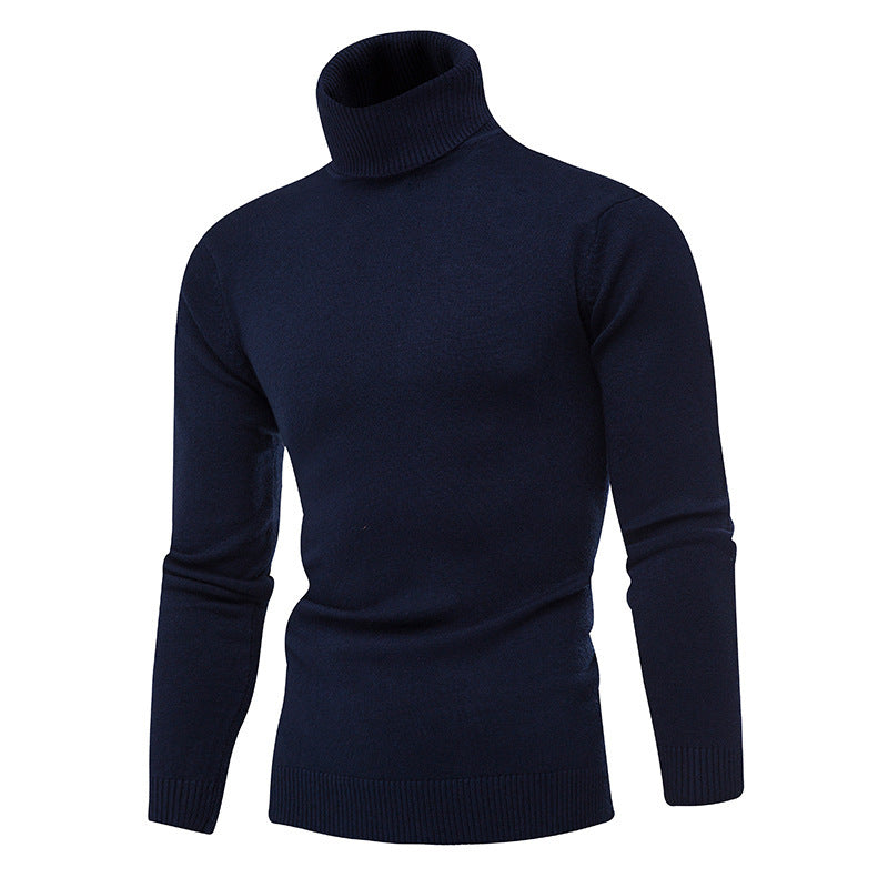 Street Wave Mens High Collar Knit Sweater Ultra Soft Wool Warmth For Men Everyday Comfort