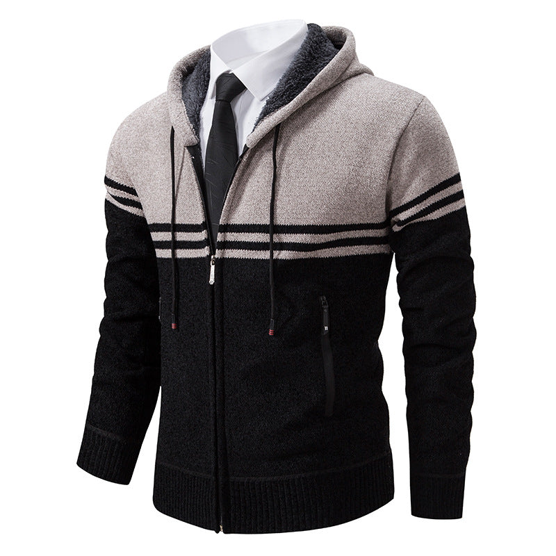 Street-wave Mens Hooded Jacket With Structured Design For Everyday Style And Comfort