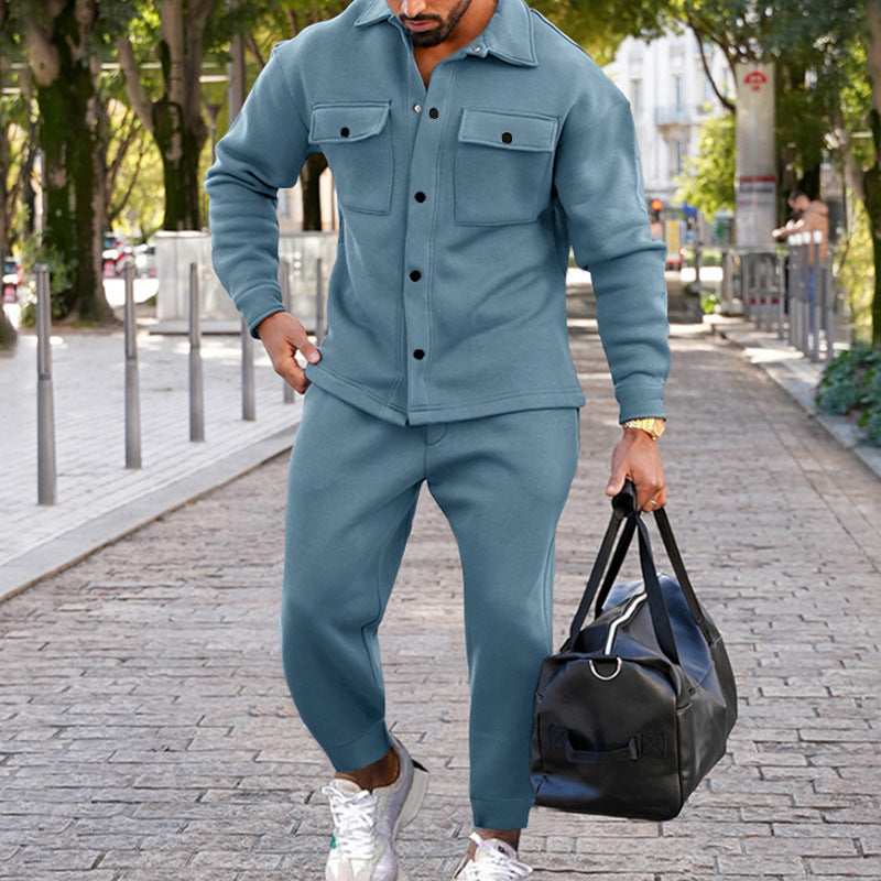 Street Wave Mens Utility Shirt Jacket With Durable Pockets For Everyday Urban Wear