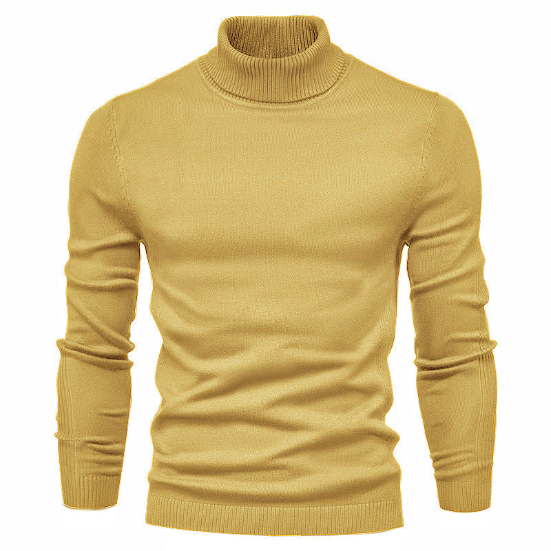 Streetwave Mens Turtleneck Sweater Cozy Warmth With Structured Knit Texture Winter Essential For Men