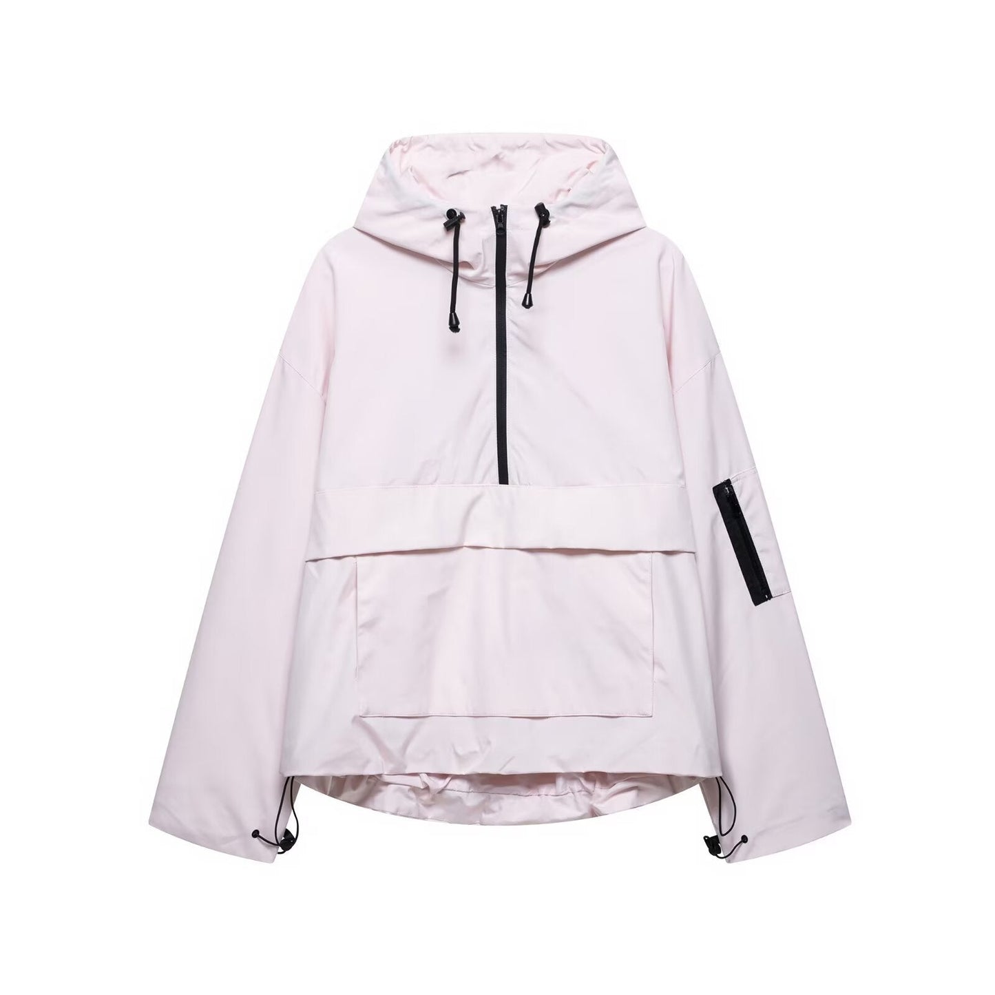 Street-wave Women's Lightweight Anorak Jacket With Practical Pockets Water Repellent For Active Fashion