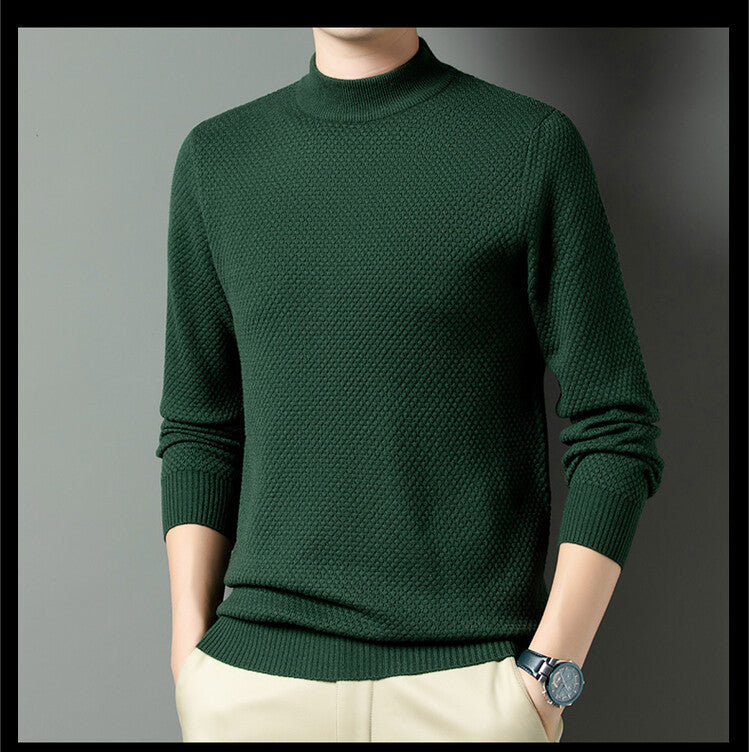 Street-Wave Men's Structured Cotton Turtleneck Sweater For All Day Comfort And Style