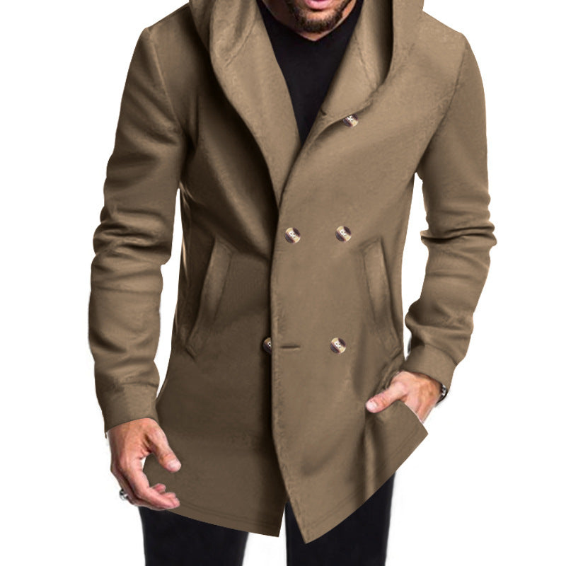 Streetwave Mens Fashion Hooded Coat With Flared Cut Stylish Urban Outerwear For Men
