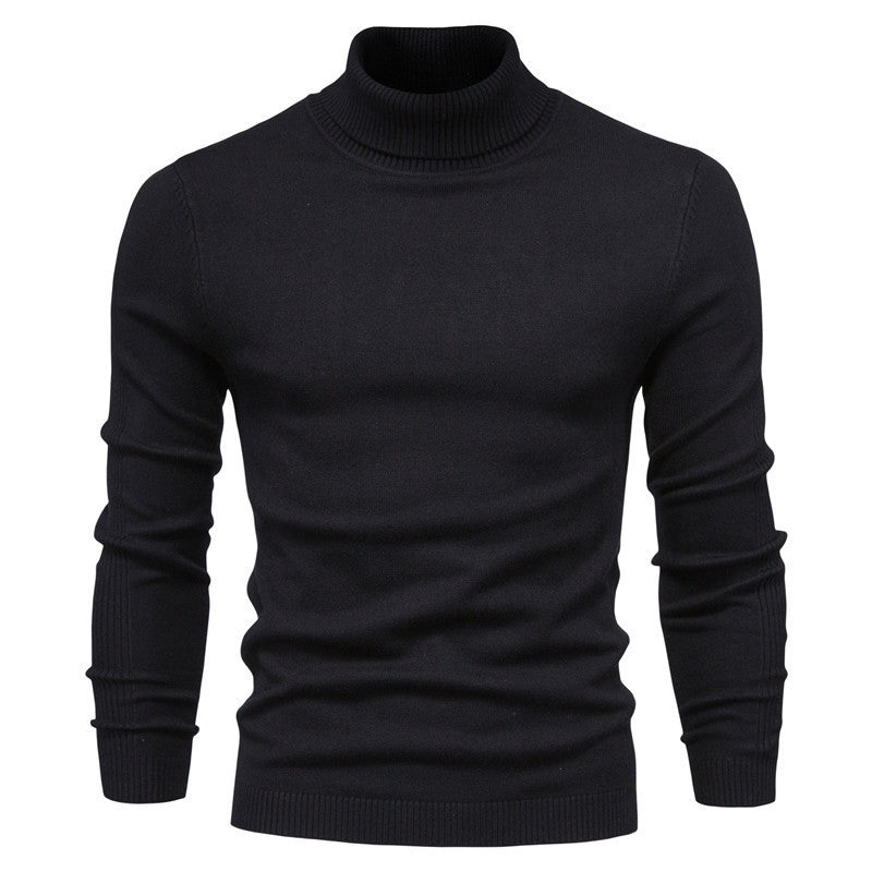 Street-Wave Men's Fine Wool Turtleneck Sweater for Cold Weather Premium Comfort and Timeless Style