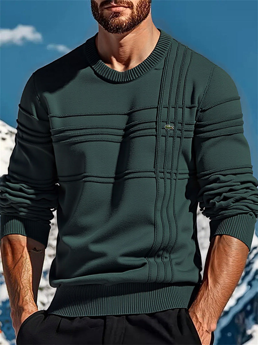 Street Wave Mens Premium Stylish Knit Sweater With Textured Details For Modern Everyday Wear