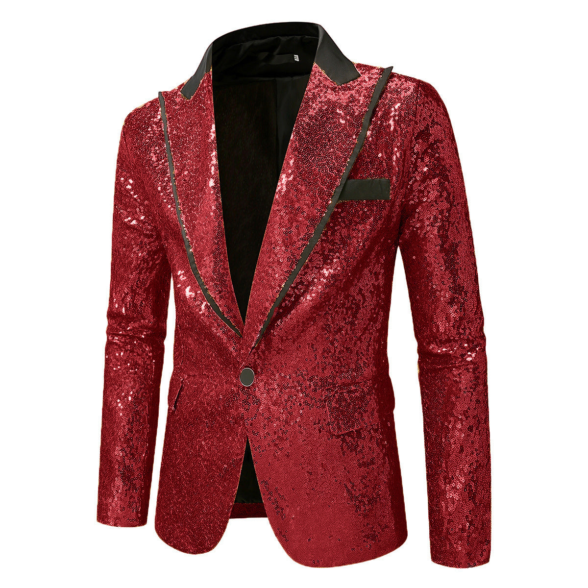Streetwave Glittering Satin Sequin Smoking Blazer For Men Luxurious Evening Event Glam
