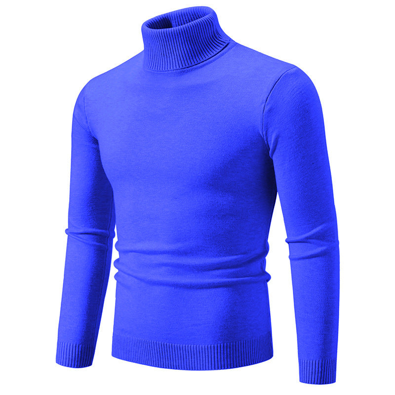 Street-Wave Men's Elegant Fine Cotton Turtleneck Sweater Slim Fit Soft Comfort Everyday Wear
