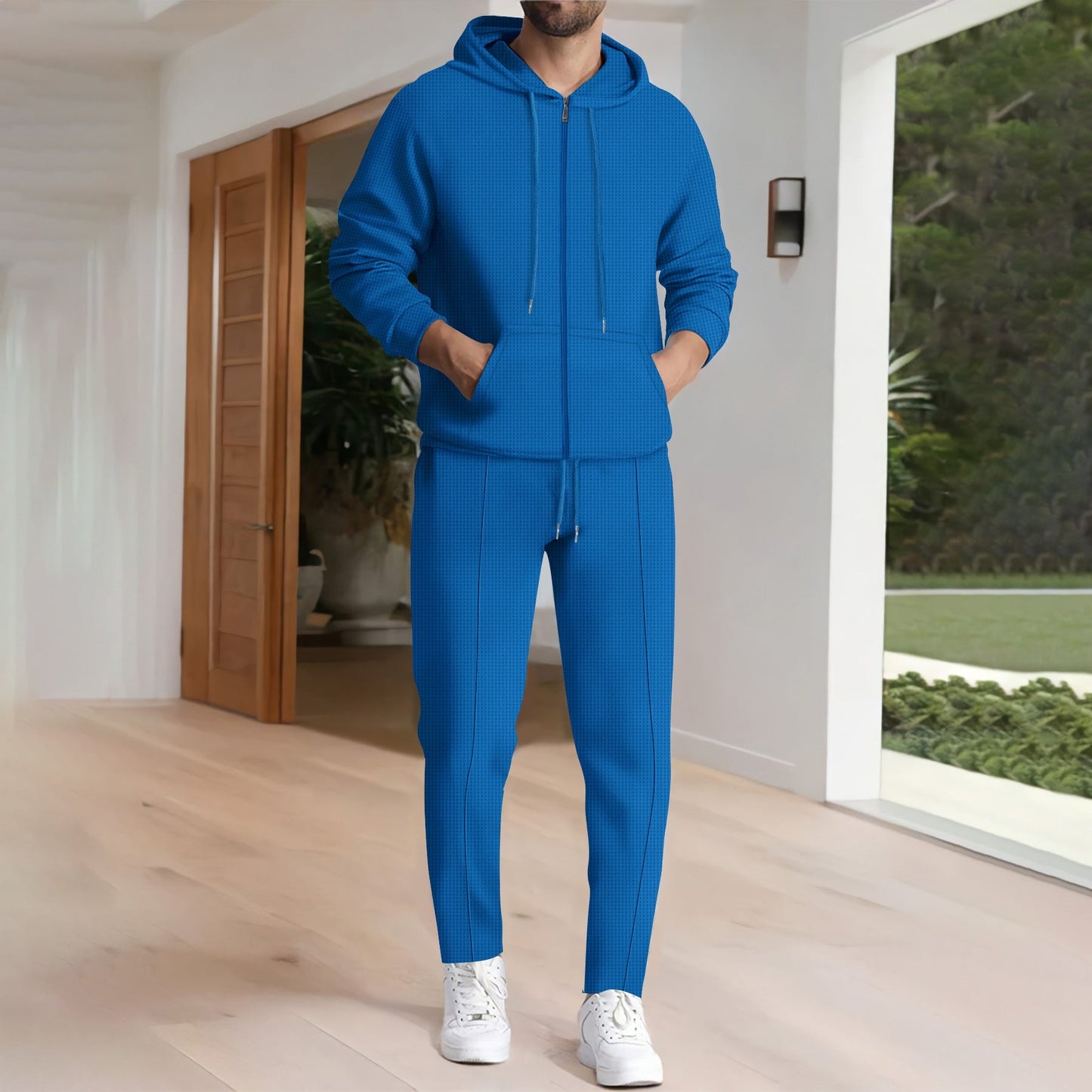 Street Wave Men's Leisure Hoodie And Jogger Set Modern Design Premium Comfort Casual Everyday Wear