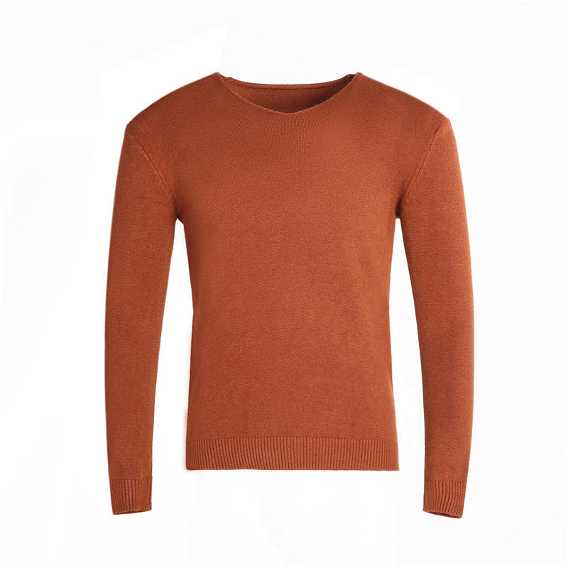 Street-wave Mens V-Neck Sweater Classic Fit Elegant Comfort For Office And Casual