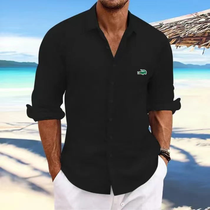 Street-wave Mens Casual Shirt Lightweight Breathable Modern Fit for Everyday Wear
