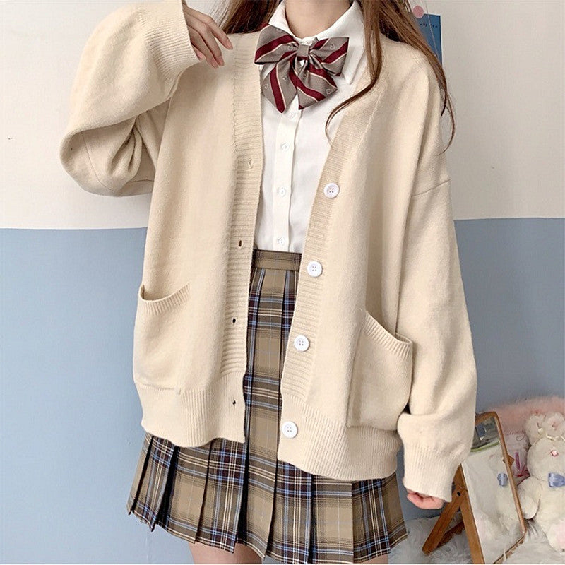 Street-wave Women's Chunky Knit Cardigan With Pockets And V Neck Soft Breathable Cozy Everyday Wear