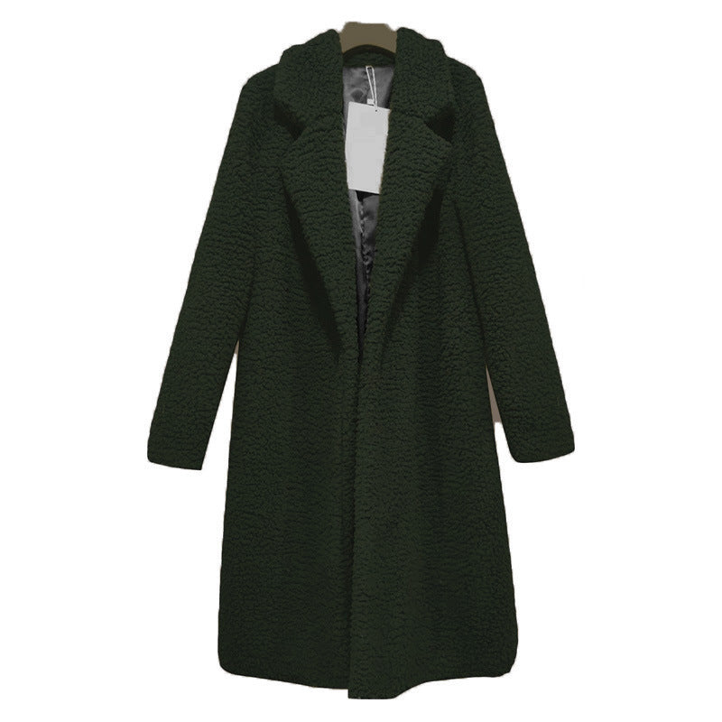 Street-wave Women’s Cozy Open-Front Casual Coat For Everyday Chic And Plush Warmth