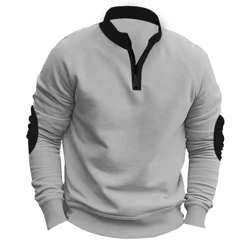 Men's Zip Sweatshirt Street-wave Breathable Comfort With Structured Zipper For Everyday Wear