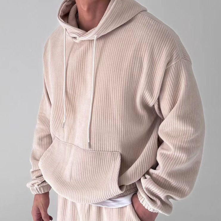Streetwave Mens Hoodie Ribbed Structured Design For Everyday Comfort And Streetwear Look Versatile