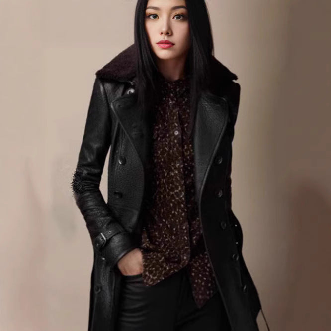 Streetwave Elegant Womens Trench Coat With Closable Collar And Refined Details For Modern Women