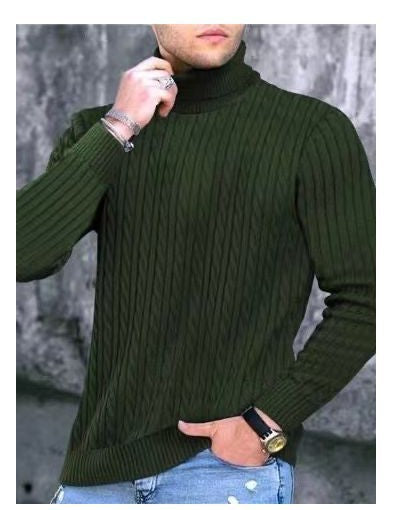 Streetwave Mens Knit Turtleneck Sweater Cozy Versatile Warmth For Office And Casual Wear