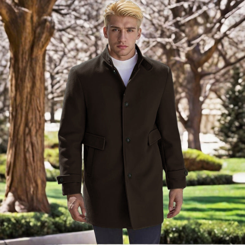 Street-Wave Mens Tailored Wool Coat Elegant Warm Winter Outerwear For Men Premium Quality