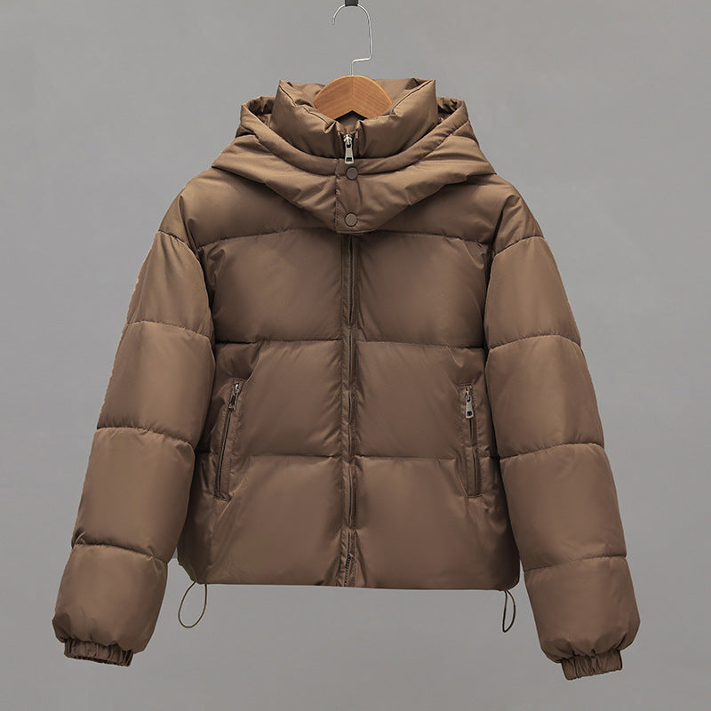 Street-Wave Quilted Winter Jacket For Women Warm Puffer With Zippered Pockets And Cozy Hood