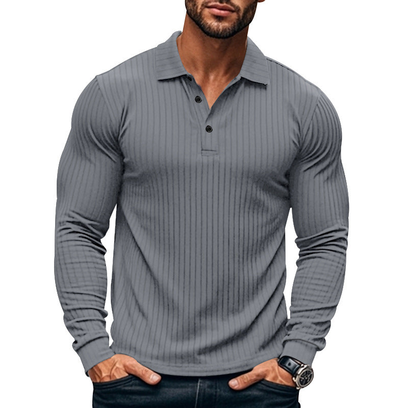 Street-Wave Mens Slim Fit Henley Shirt Ribbed Knit Everyday