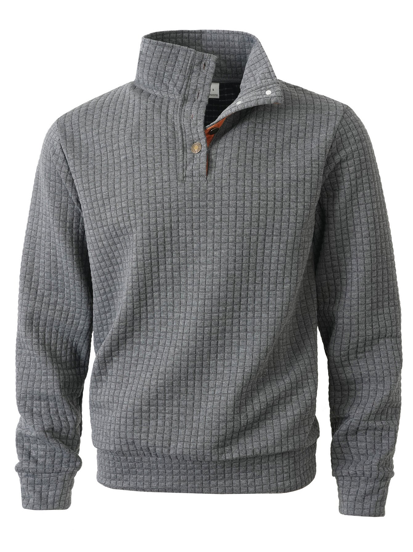 Street-wave Men's Quilted Pullover With Stand Collar For Stylish Warmth And Comfort