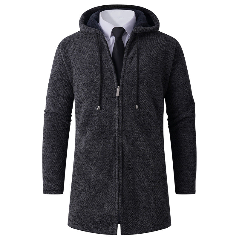 Street-wave Men's Hooded Zip Hoodie Jacket With External Front Zip And Practical Hood