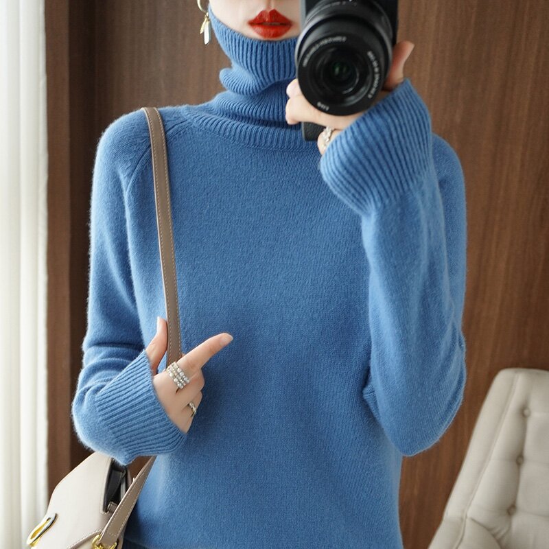 Street-wave Womens Soft Knit Turtleneck Sweater For Cold Weather Cozy Warmth And Style