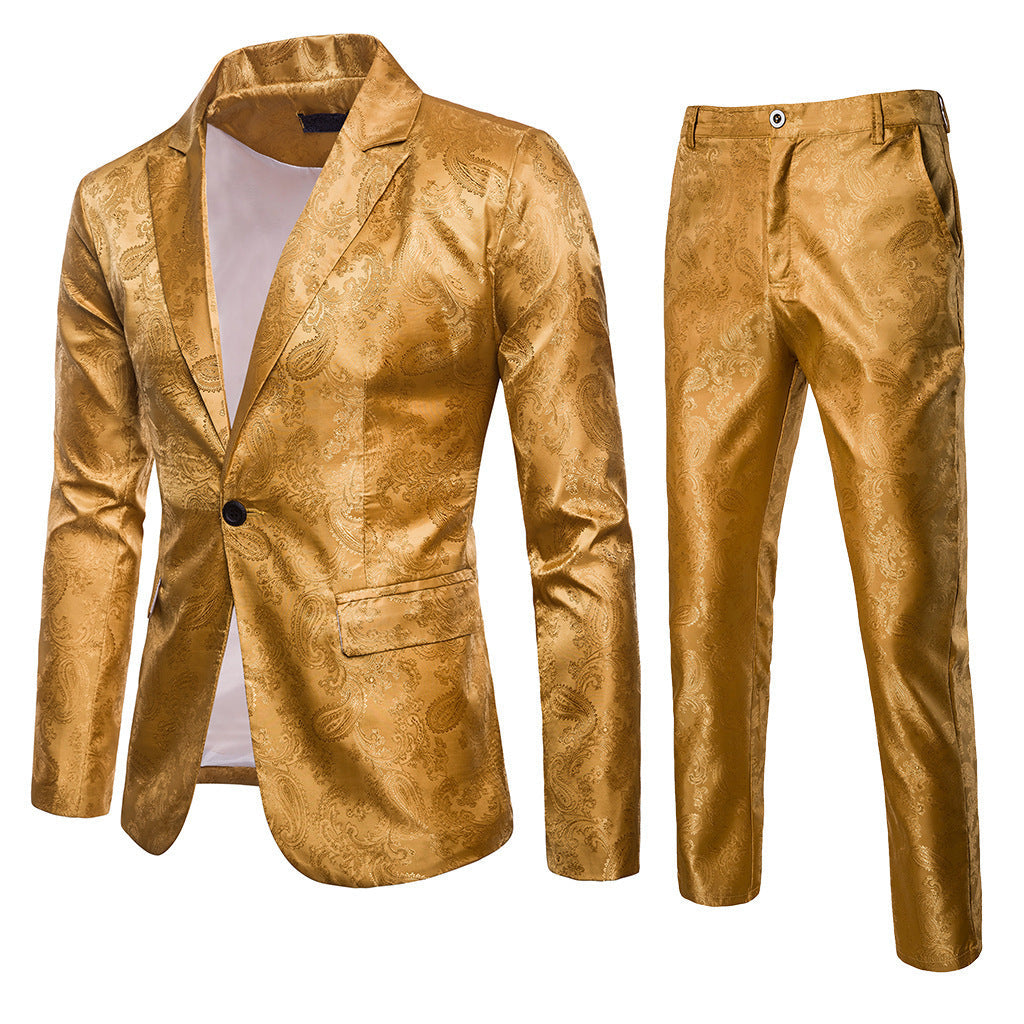 Street Wave Mens Elegant Paisley Suit Set For Formal Occasions Premium Comfort All Day