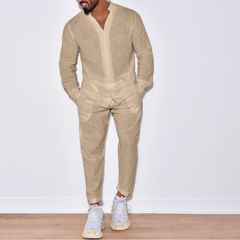 Street Wave Linen Suit For Men Breathable 100 Percent Linen With Modern Cut And Casual Style