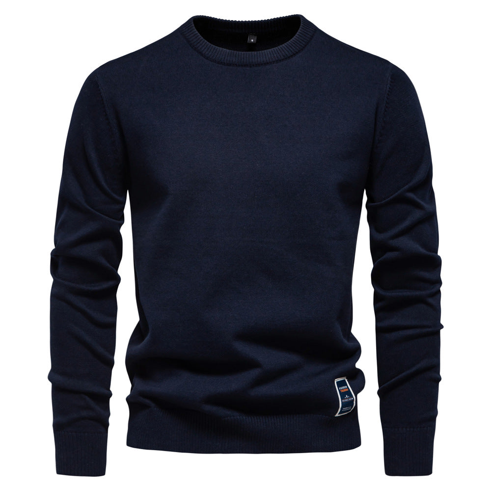 Mens Knit Sweater All Season Comfort Premium Cotton Blend Street-wave For Men Breathable Everyday Fit