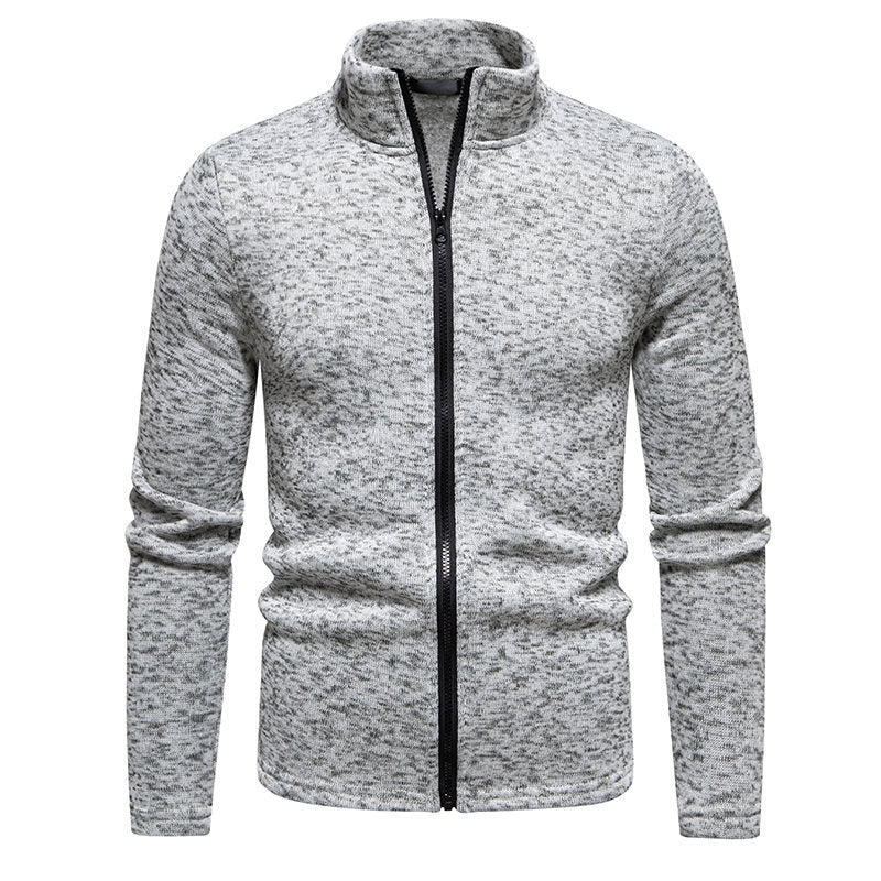Street-wave Mens Fleece Jacket With High Stand Collar Full Zip For Active Men Premium Breathable Warmth