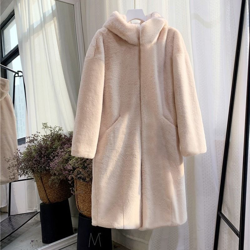 Streetwave Women's Cozy Plush Hooded Robe Coat For Home Comfort And Everyday Lounge