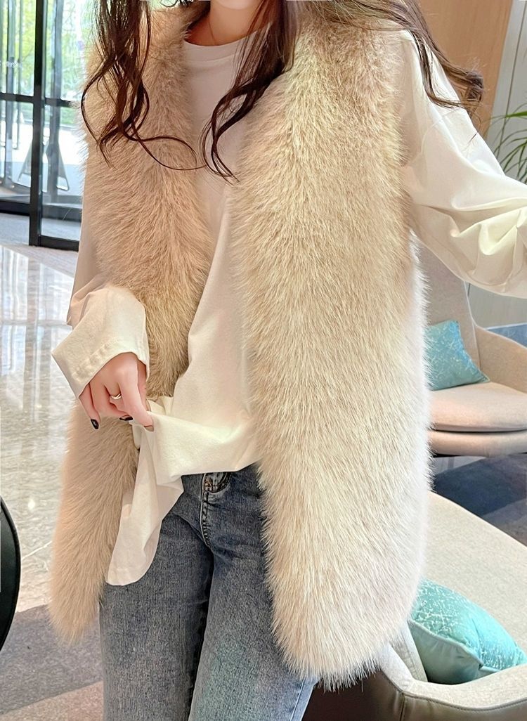 Street-Wave Faux Fur Vest For Women Luxurious Soft Comfort Warmth Chic Winter Layering