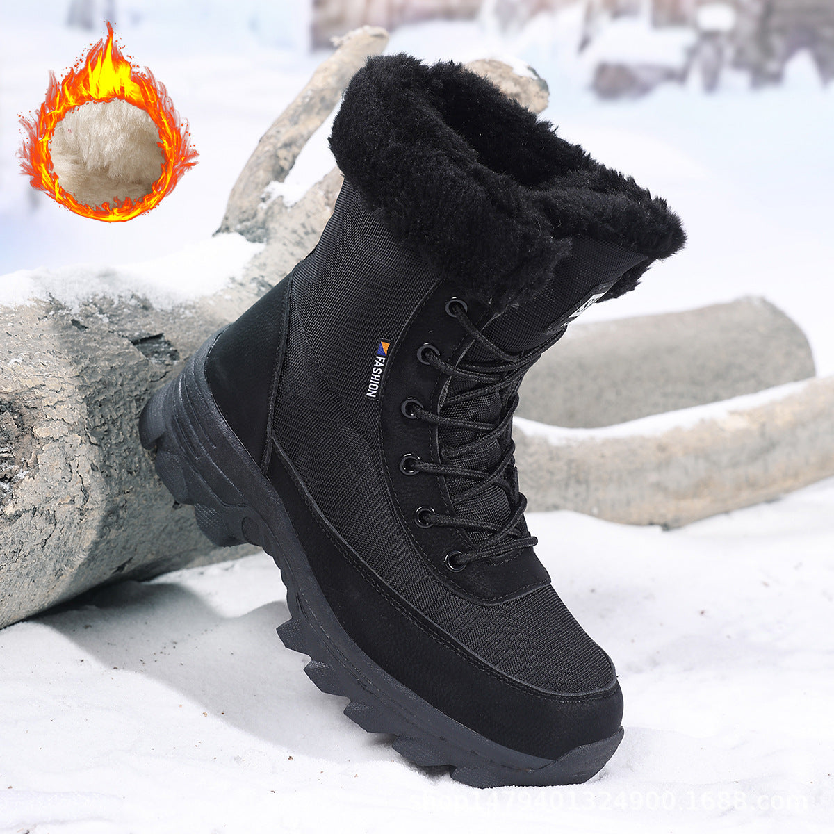 Street-wave Women's Thermal Winter Boots with Insulated Lining and Slip Resistant Sole
