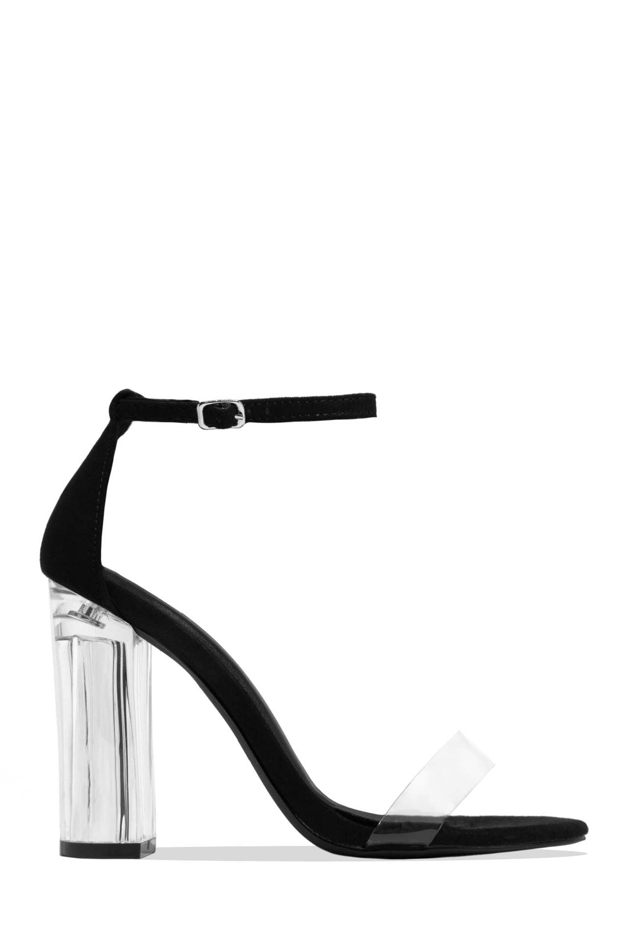Streetwave Women High Heel Sandals With Transparent Block Heel For Elegant Evenings