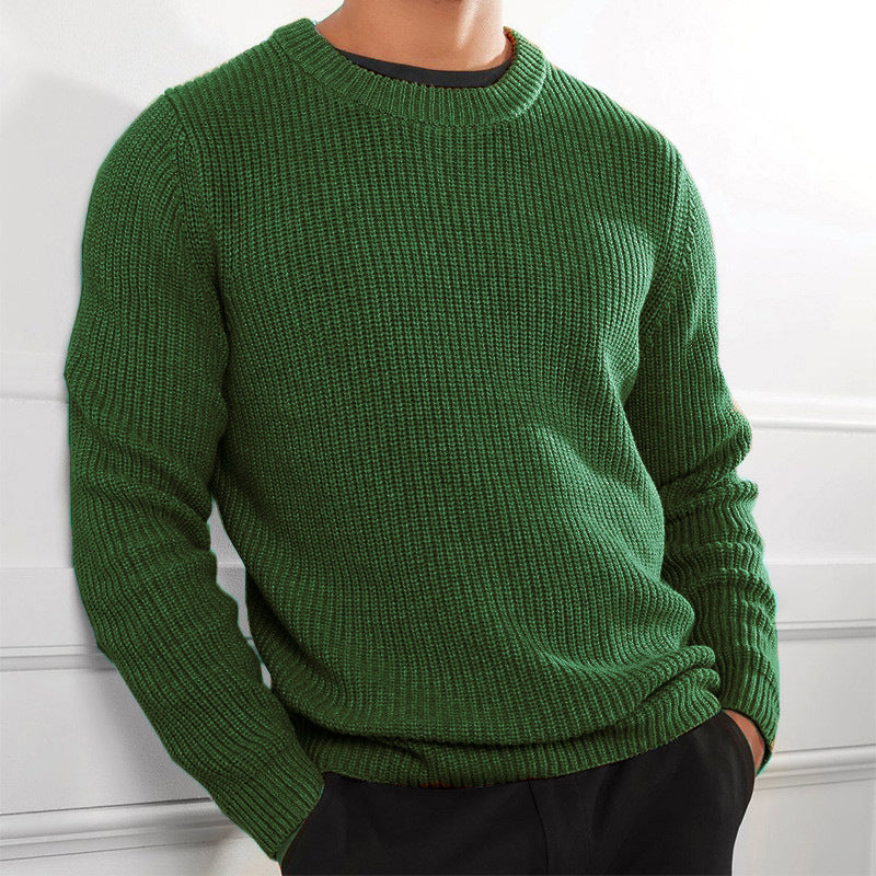 Streetwave Mens Structured Knit Pullover Crew Neck Breathable Cotton Everyday Comfort