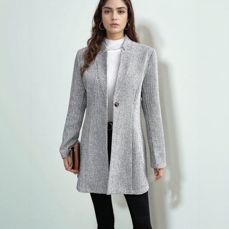 Street Wave Womens Elegant Structured Blazer Comfortable Everyday Office Wear For Work And Formal Occasions