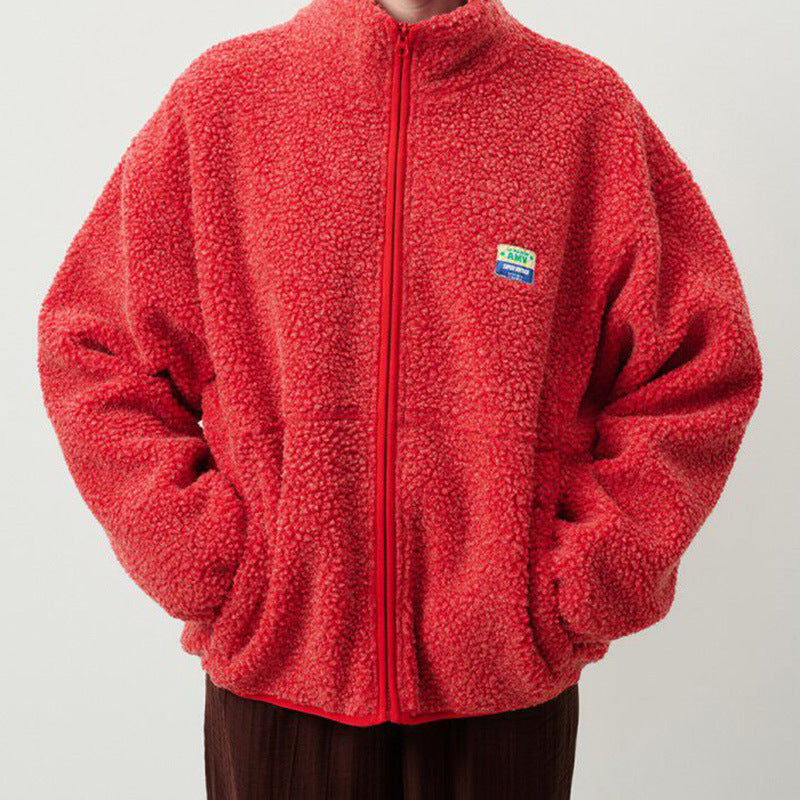 Street-Wave Womens Plush Jacket High Collar Cozy Warmth