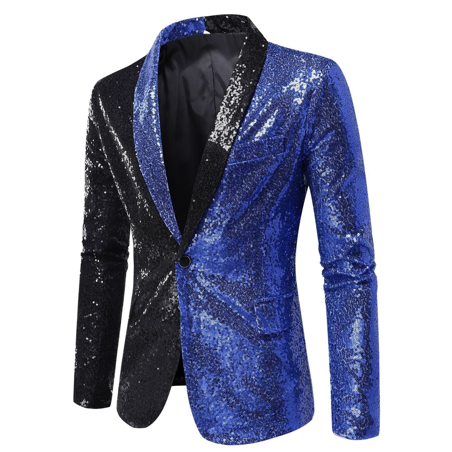 Street Wave Glitter Blazer For Men With Modern Cut And Sparkling Sequin Accents Edition