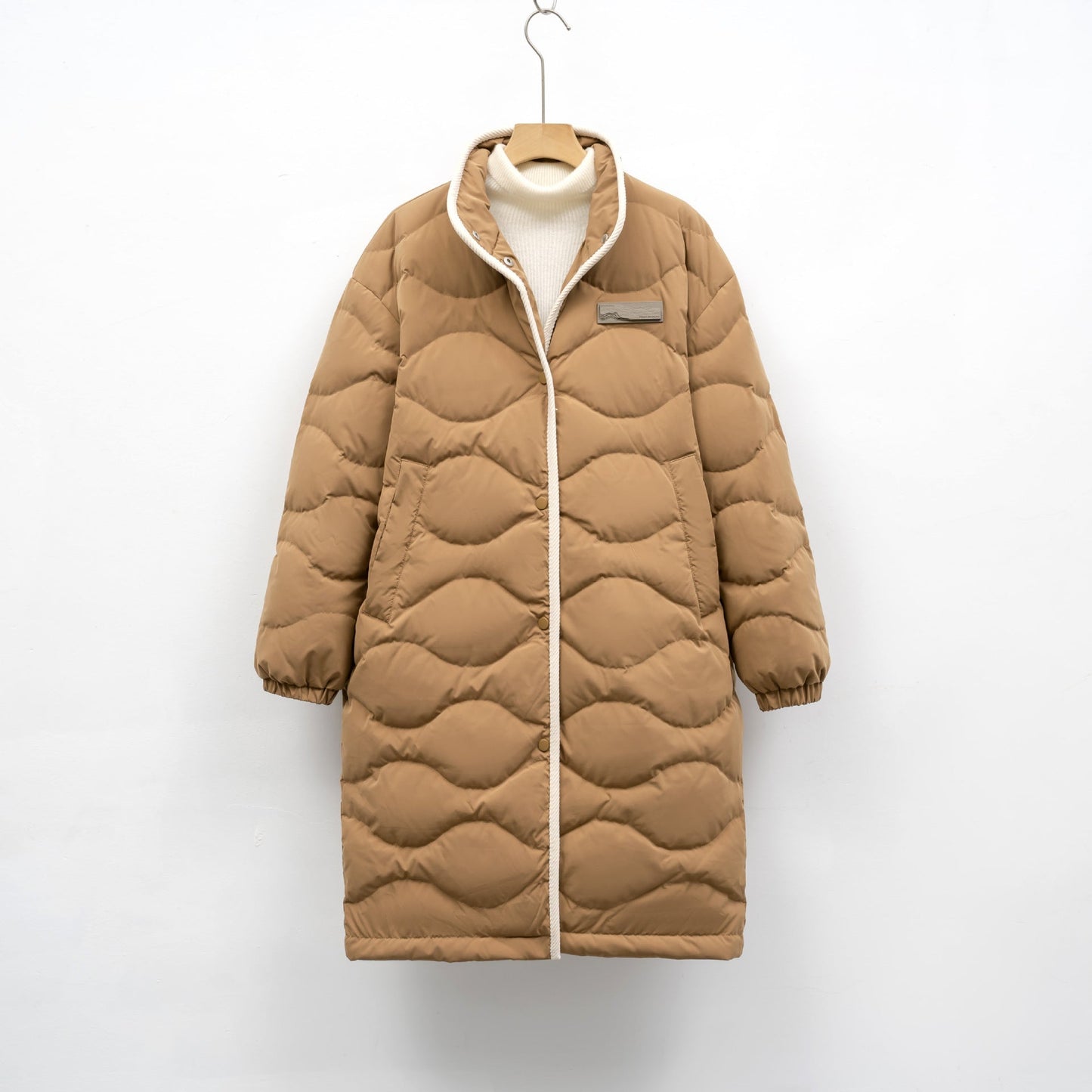Womens Quilted Winter Coat Street-Wave Ultra Warm Water-Repellent Long Puffer Jacket