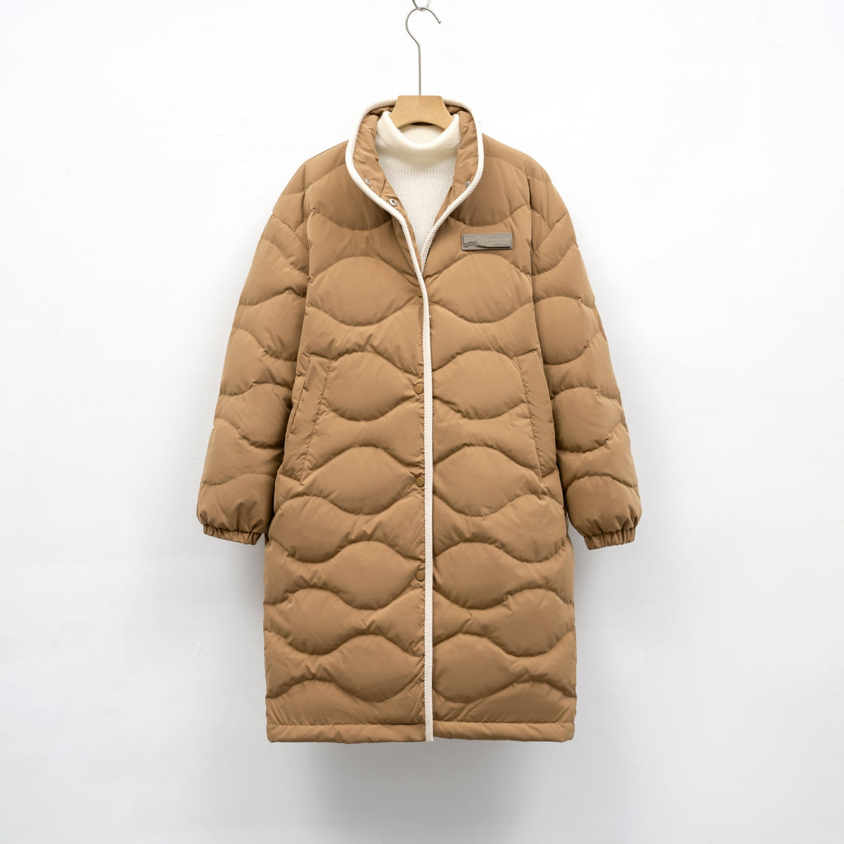 Womens Quilted Winter Coat Street-Wave Ultra Warm Water-Repellent Long Puffer Jacket