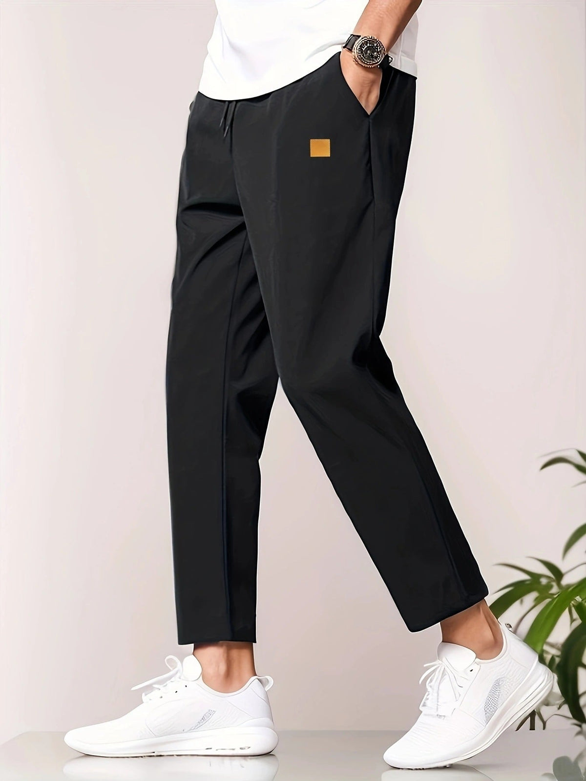 Men's Casual Pants Street-Wave Elastic Waistband All-Day Comfort For Everyday Wear