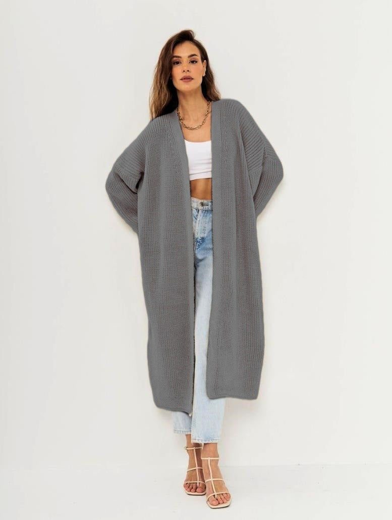 Street-wave Womens Casual Knit Cardigan Oversized Longline Soft Breathable For Women All Seasons