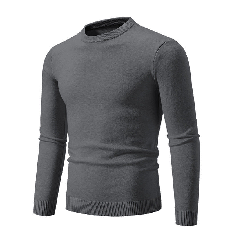 Street-Wave Men's Elegant Crew Neck Sweater in Fine Cotton for Timeless Comfort and Versatility