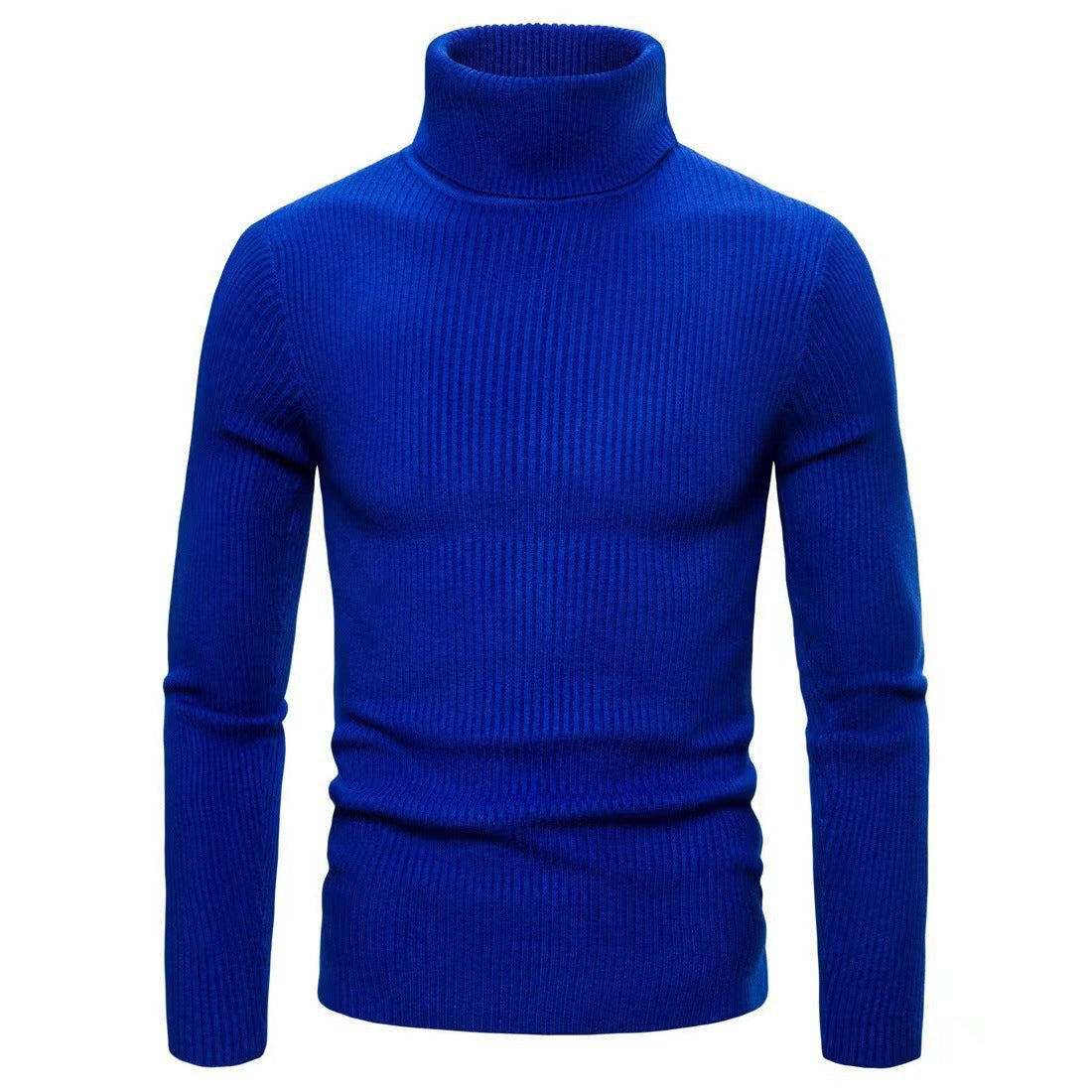 Street Wave Mens Ribbed Turtleneck Sweater Warm Fine Knit Rollneck For Cold Weather
