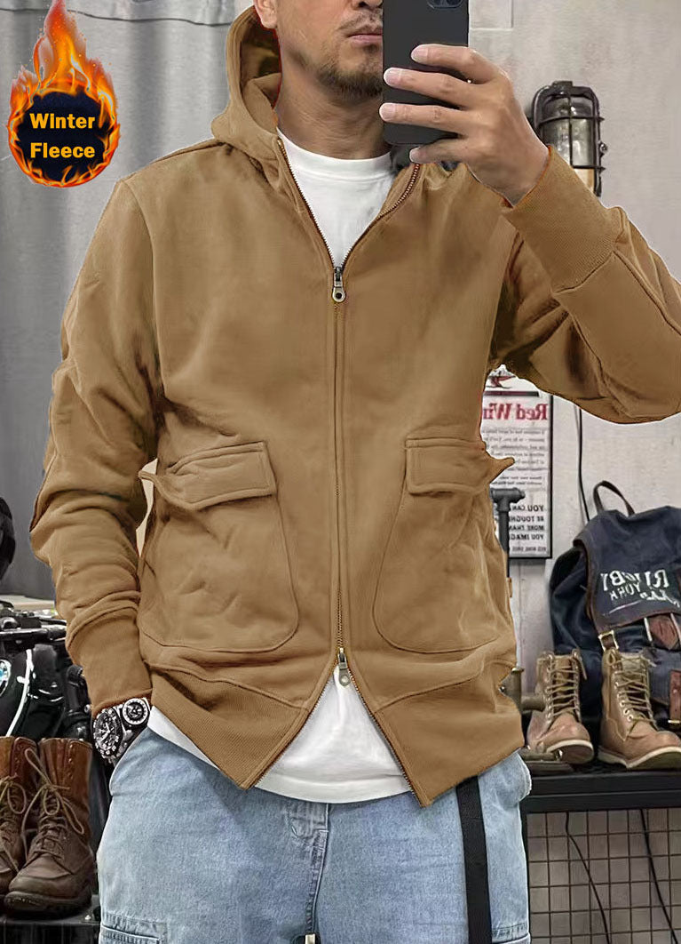 Street-Wave Men's Warm Fleece Jacket With Practical Pockets And Modern Fit For Winter