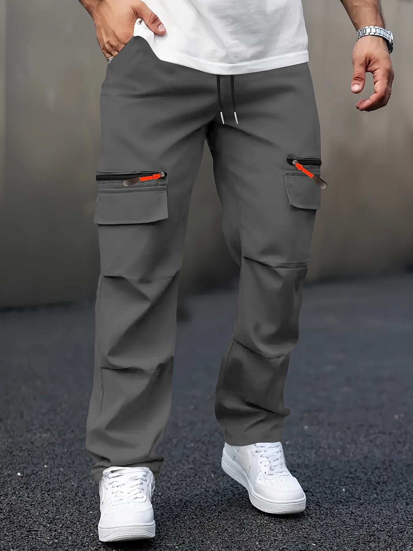 Street-Wave Cargo Pants For Men With Innovative Pockets And Elastic Waistband For Everyday Comfort