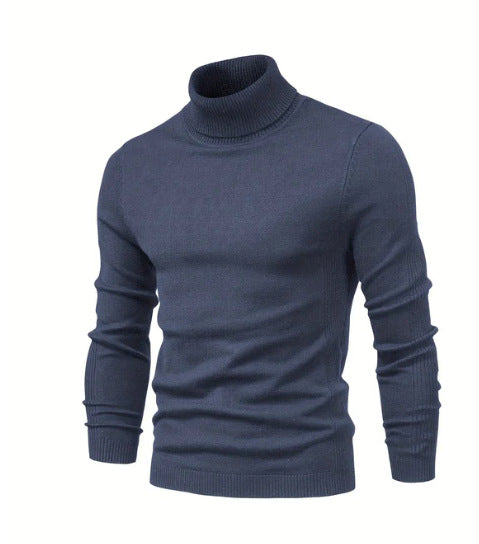 Streetwave Mens Turtleneck Sweater Cozy Warmth With Structured Knit Texture Winter Essential For Men
