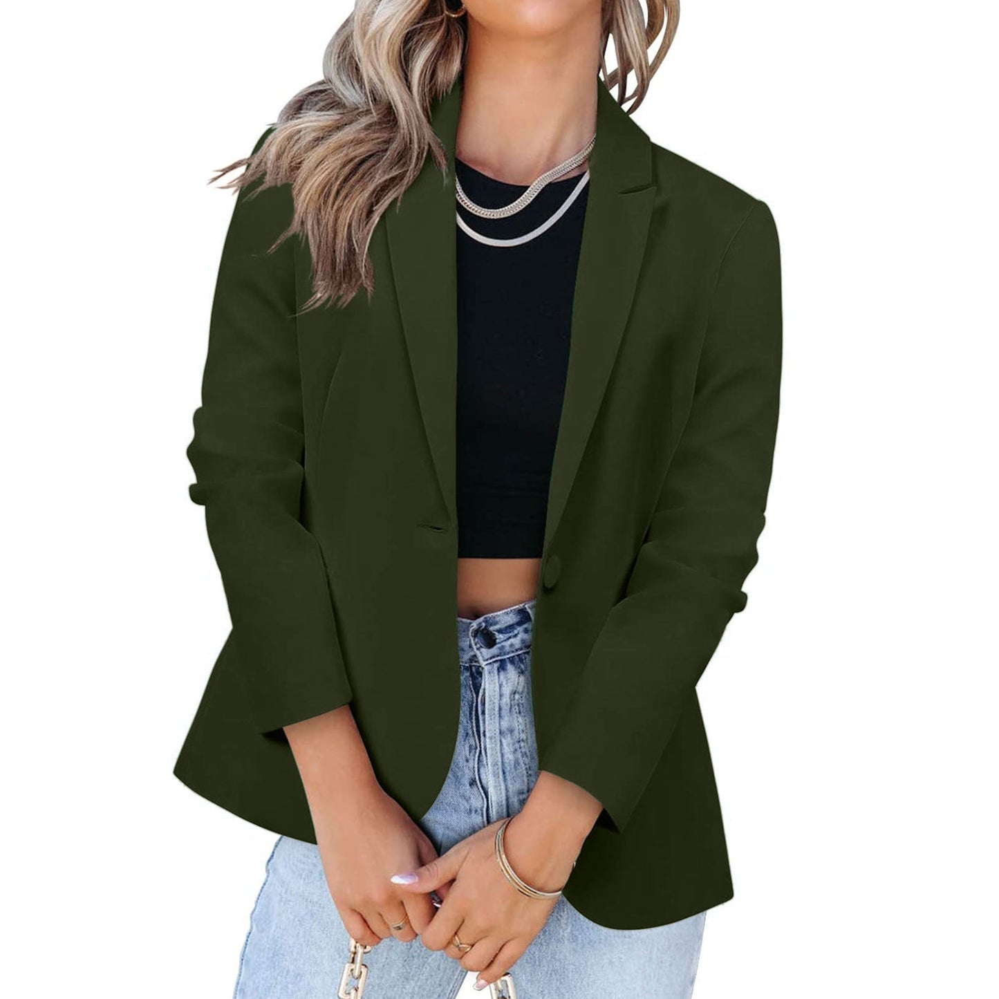 Street-wave Women's Elegant Blazer With Modern Cut And Practical Pockets For A Polished Look