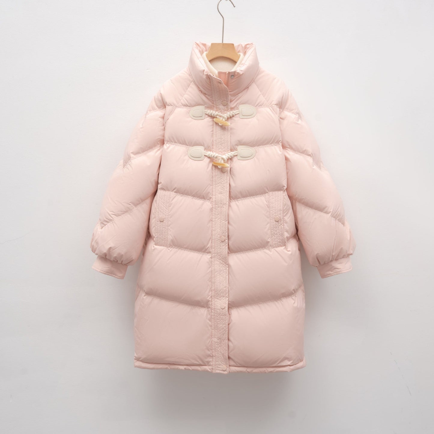 Street-Wave Women Duffle Long Puffer Coat With Toggle Closures For Cold Winter Days Warm And Cozy